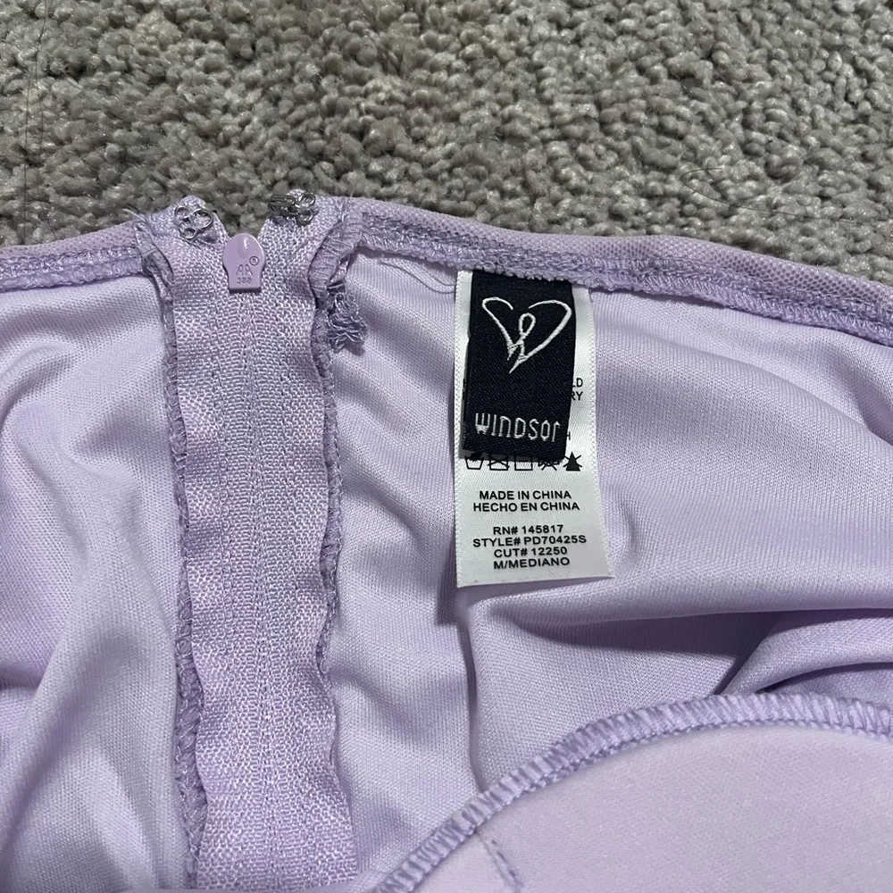 windsor off-shoulder mini dress lilac purple - Picture 3 of 3